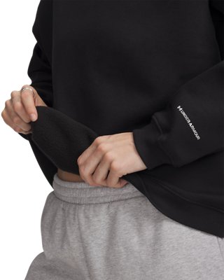 UA Icon Fleece Wordmark Mock Neck Women's Long Sleeve - Image 4