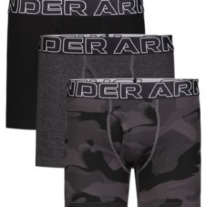 UA Performance Cotton Boys' 4" 3-Pack Boxerjock®
