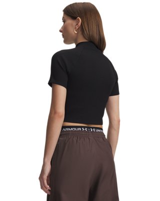 UA Rival Rib Women's Mock Short Sleeve - Image 2