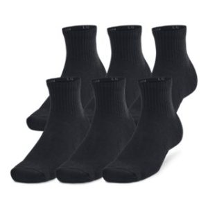 UA Training Cotton Unisex 6-Pack Quarter Socks