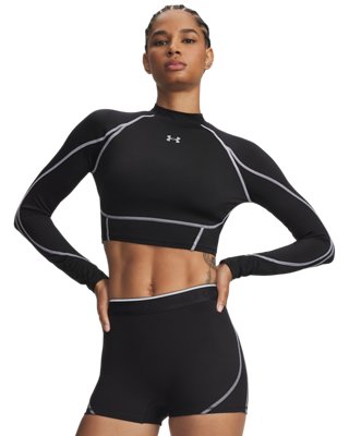 HeatGear® NEOLAST™ Women's Crop Mock Long Sleeve