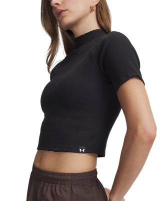 UA Rival Rib Women's Mock Short Sleeve - Image 4