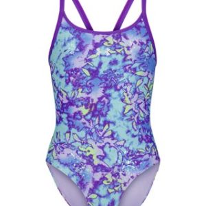 UA Floral Dye Little Girls' 1-Piece Swimsuit