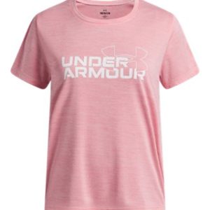 UA Tech™ Twist Wordmark Logo Girls' Short Sleeve