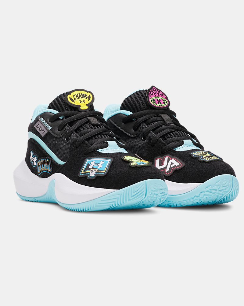 UA Lockdown 7 VC Pre-School Basketball Shoes - Image 6