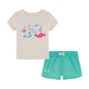 UA Fish Logo Newborn Girls' Shorts Set