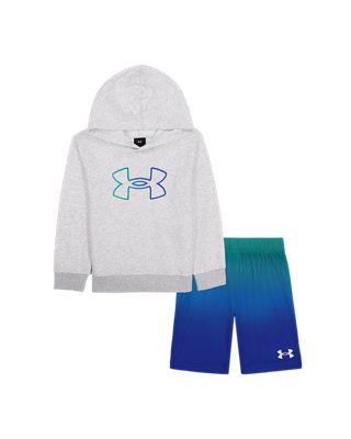 UA Rival Terry Fade Logo Little Boys' Hoodie & Shorts Set
