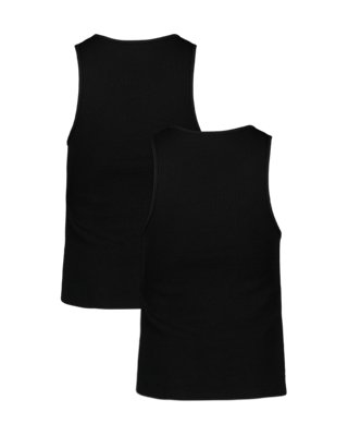 UA Performance Cotton Rib Men's 2-Pack Tank Undershirt - Image 5