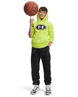 UA Icon Fleece Wash Print Gym Boys' Pants - Image 4