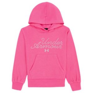 UA Rival Fleece Glitter Logo Little Girls' Hoodie