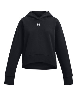 UA Rival Fleece Girls' Crop Hoodie - Image 6