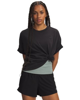 UA Heavyweight Wash Wordmark Boxy Women's Short Sleeve